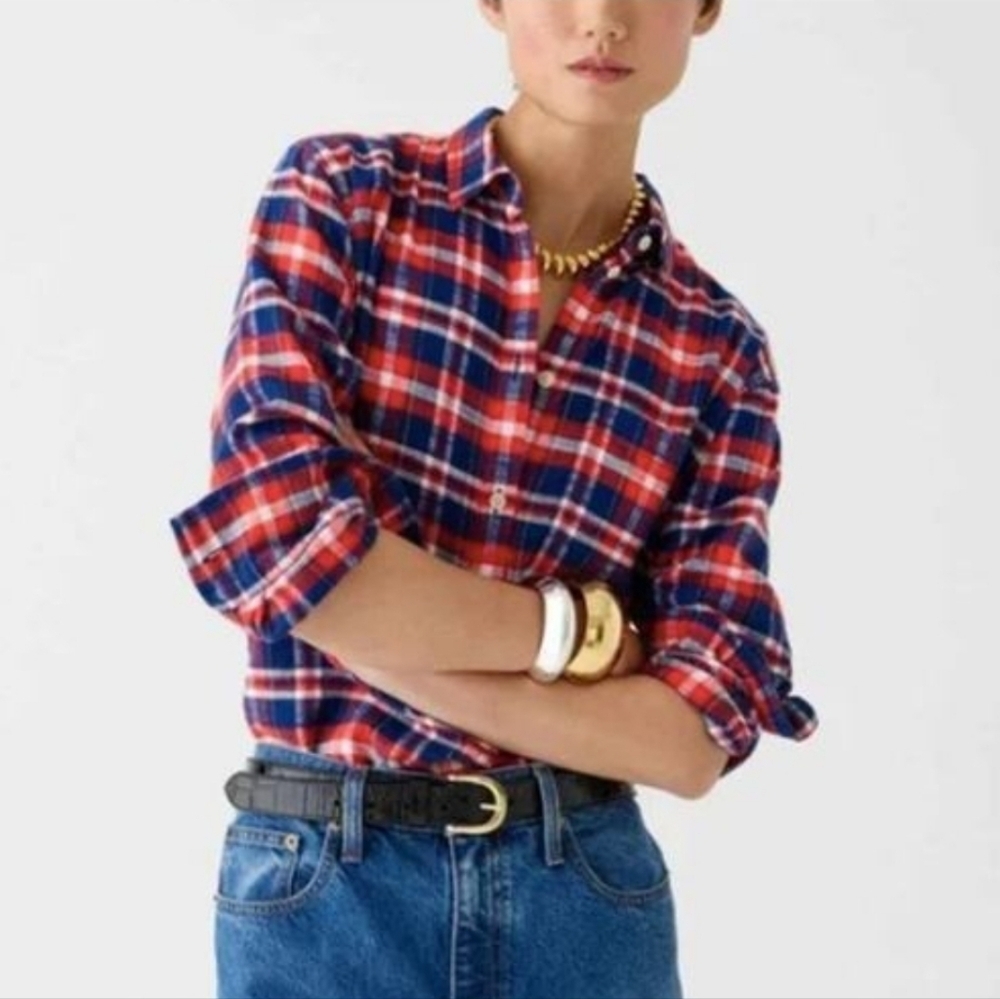J. Crew Black Label Garcon Classic Shirt In Plaid Flannel